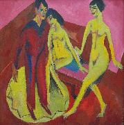 Ernst Ludwig Kirchner Dance School, oil on canvas